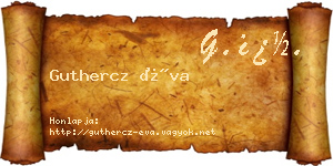 Guthercz Éva névjegykártya